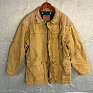 Hunt Club Vtg Men’s M Heavy Duty Barn Chore Jacket Blanket Lined Leather Trim